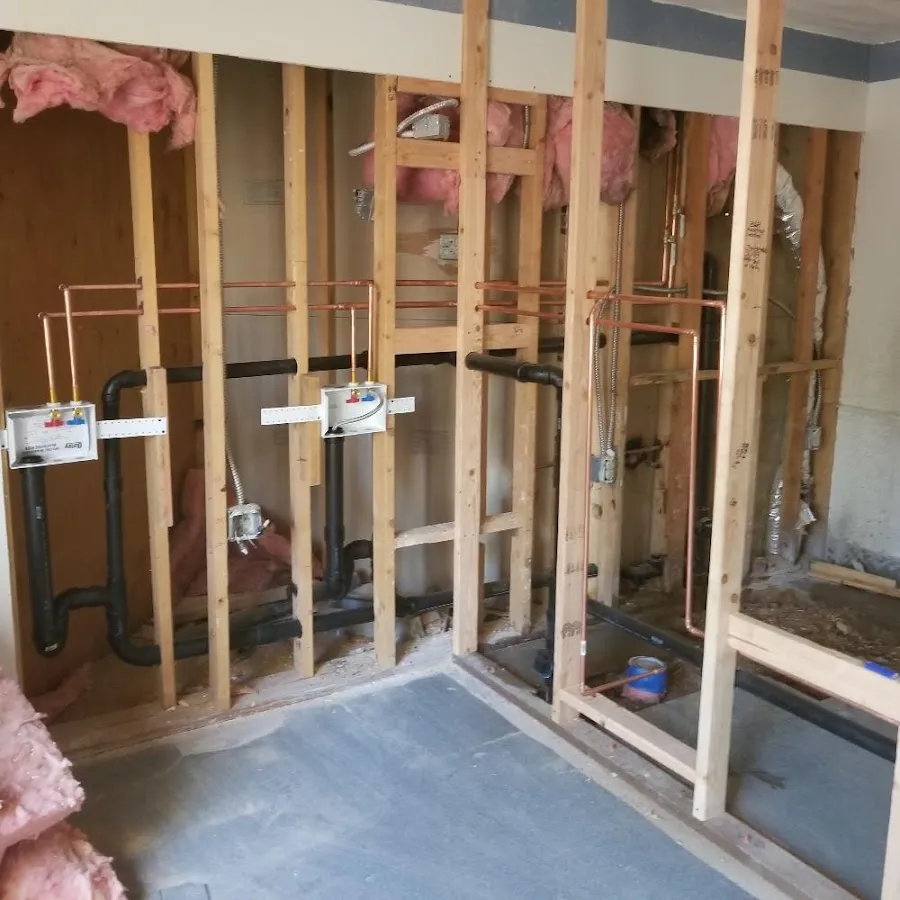 Copper pipe rough-in and plumbing installation in Big Rapids